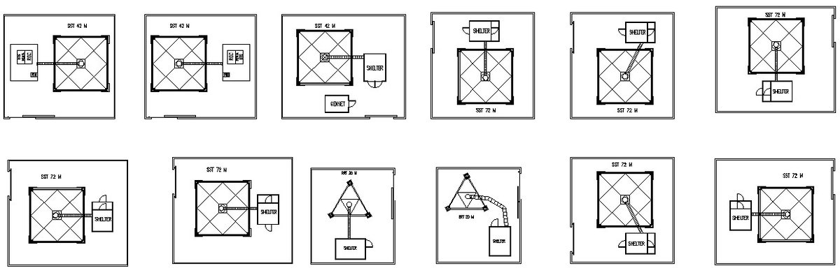 Shelter of tower design in detail AutoCAD drawing, dwg file, CAD file