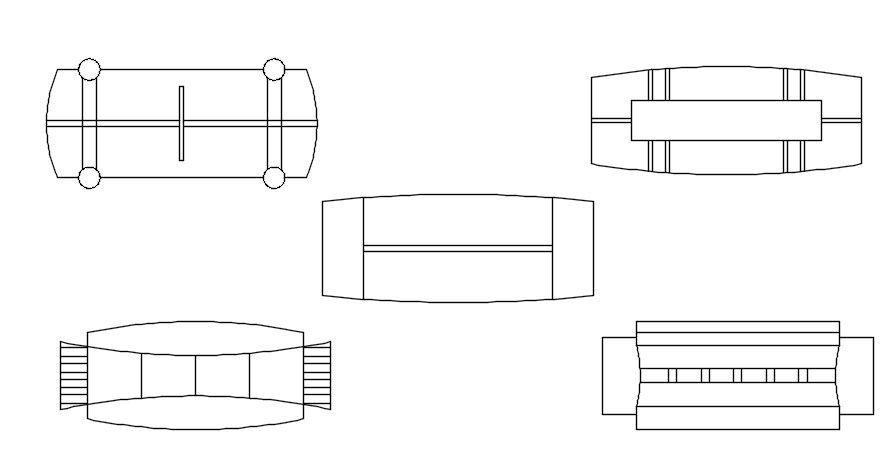 Shelves design in AutoCAD 2D drawing, dwg file, CAD file