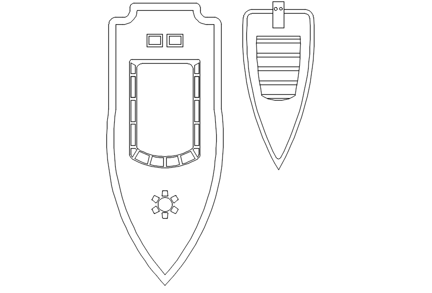 Ship 2D block in AutoCAD, dwg file, CAD file