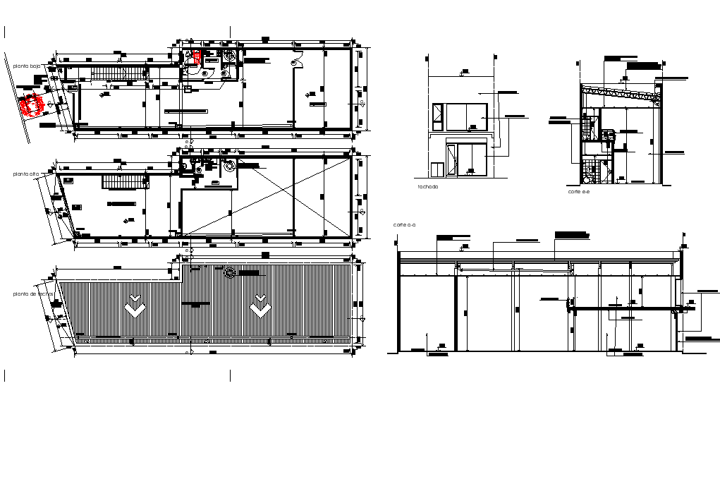 Shop part of shopping area floor plan,elevation and section view with architecture view dwg file