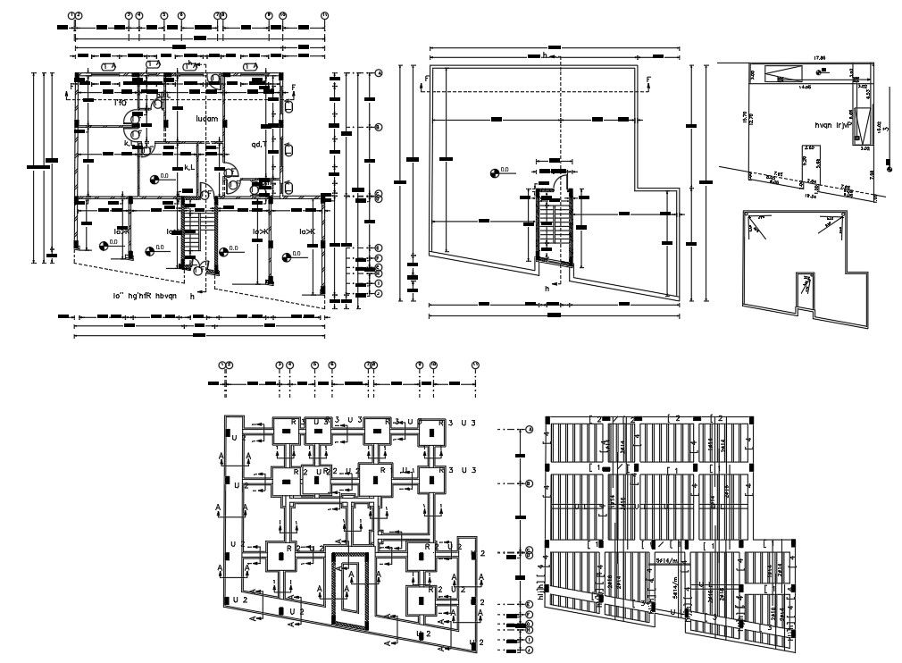 Shop With Apartment House Plan DWG File