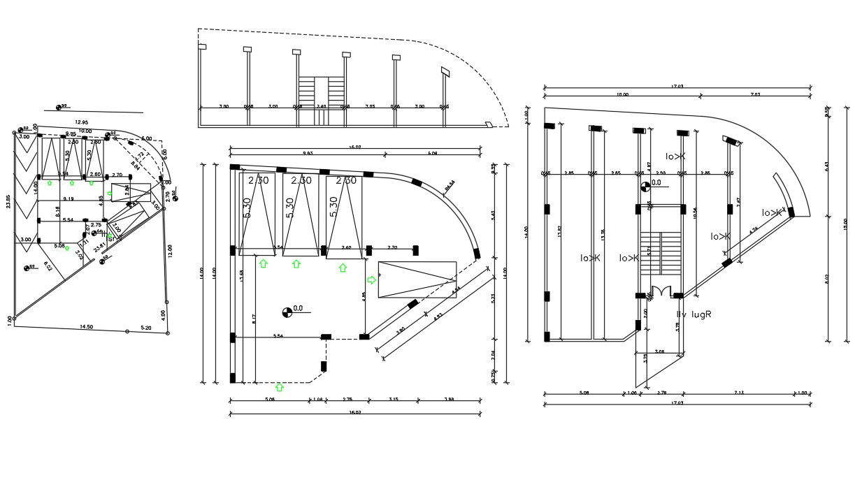 Shop With Basement Parking Plan With Ramp Design