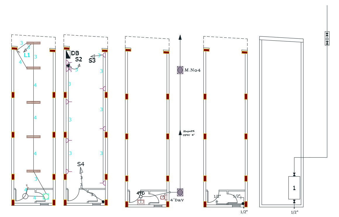 Shop With Electrical And Plumbing Plan Free DWG File