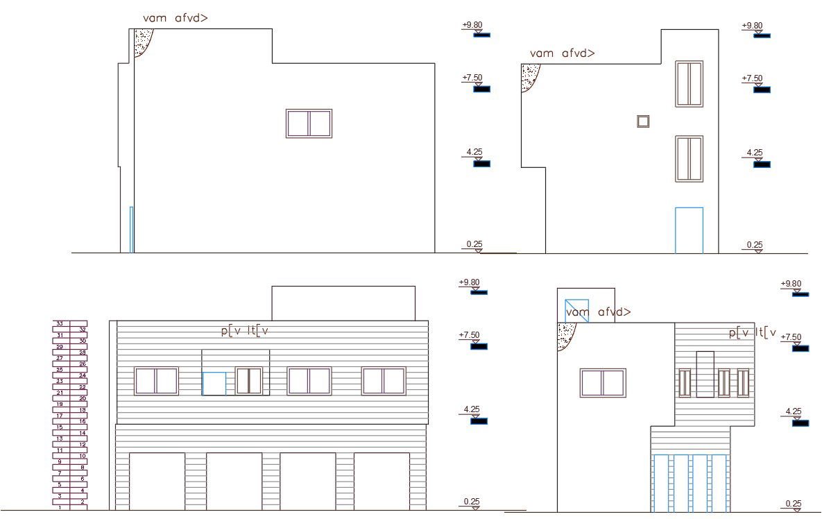 Shop With House Building CAD Drawing AutoCAD File