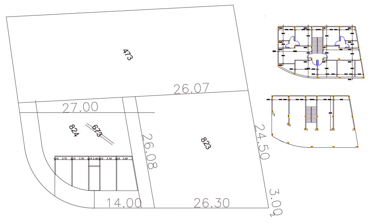 Shop With House Plan Design DWG File