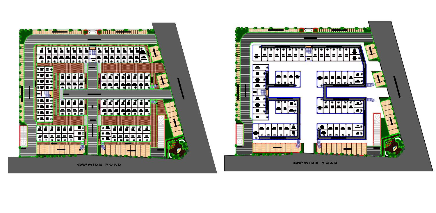 Shopping Carpet Area 10,760.00 SQ.FTS Design Landscape Plan AutoCAD File Download