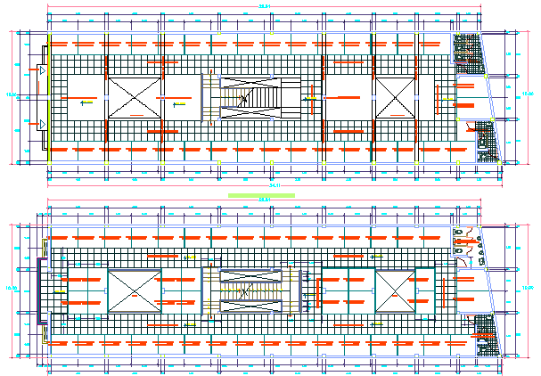 Shopping Center Architecture Design and Structure Details dwg file