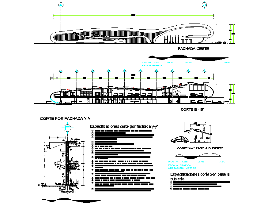 Shopping center anchor store 87000 sqft dwg file