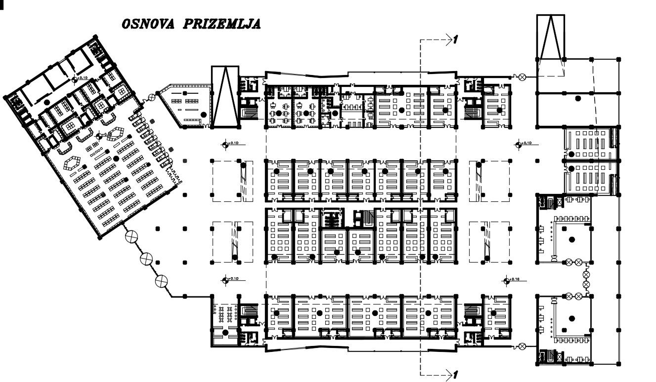 Shopping center design plan autocad file