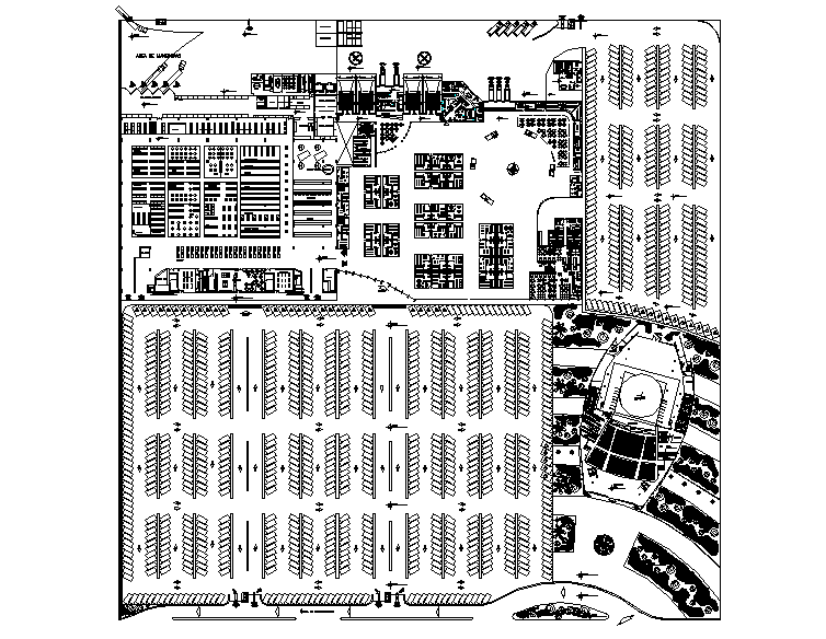 Shopping center dwg file 