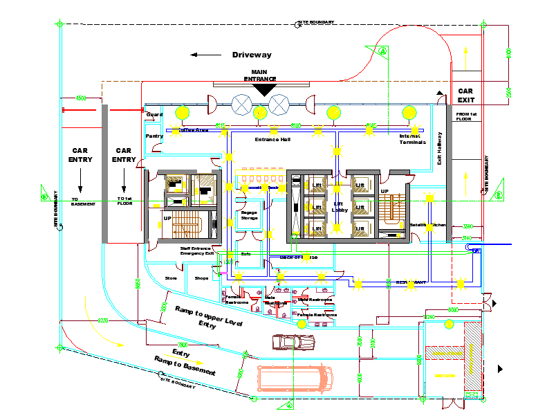 Shopping complex floor plans