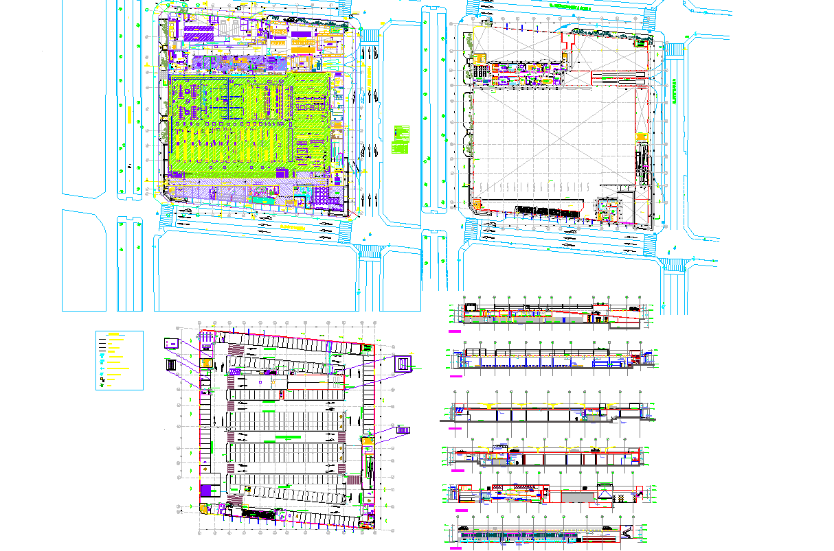 Shopping mall architecture drawing cad files
