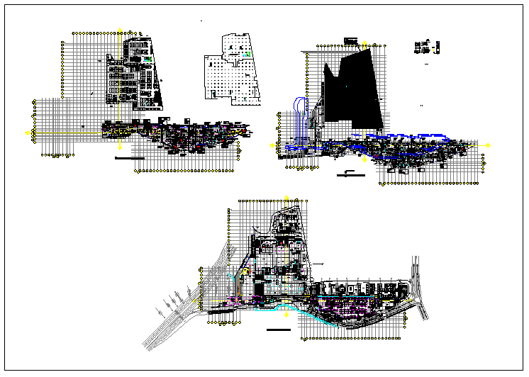 Shopping mall detail plan layout view dwg file