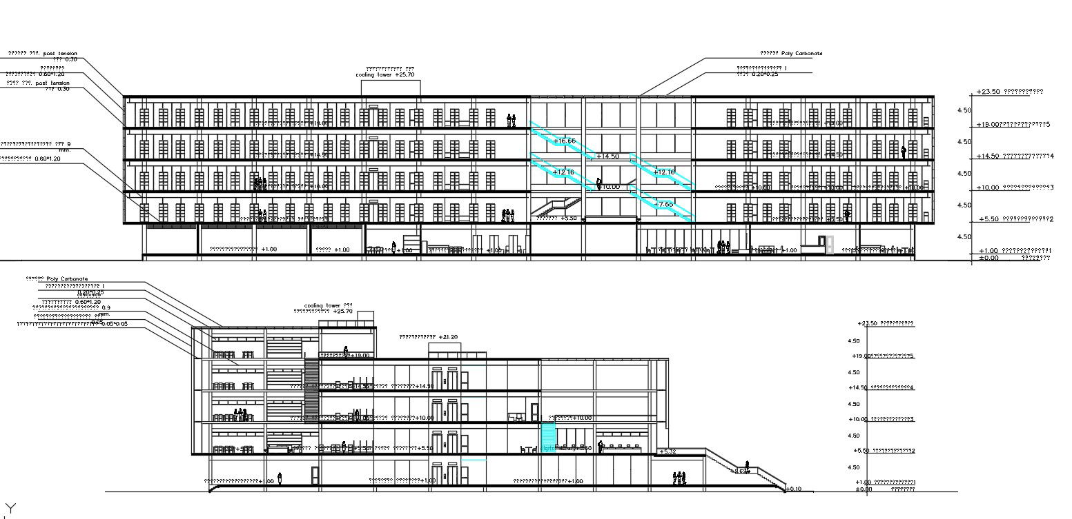 Shopping Mall Building CAD Drawing Download DWG File