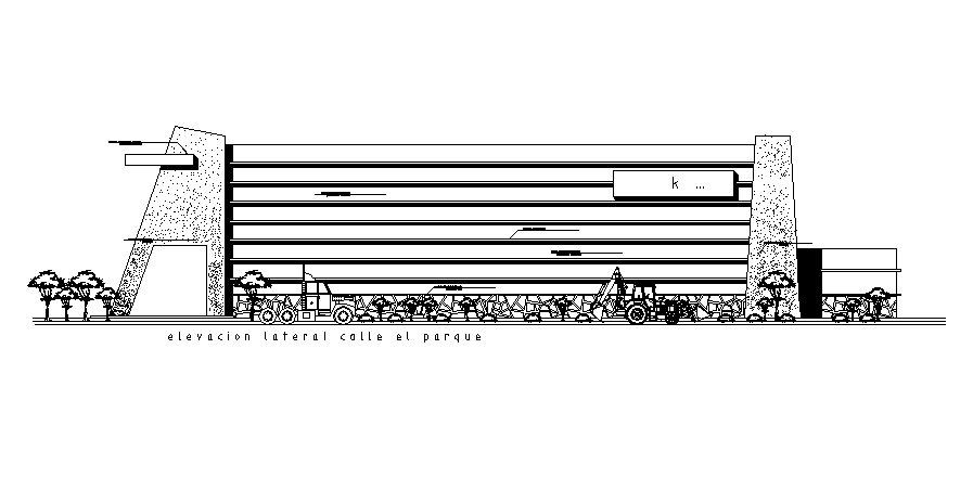 Shopping Mall Building Elevation Design Download DWG File