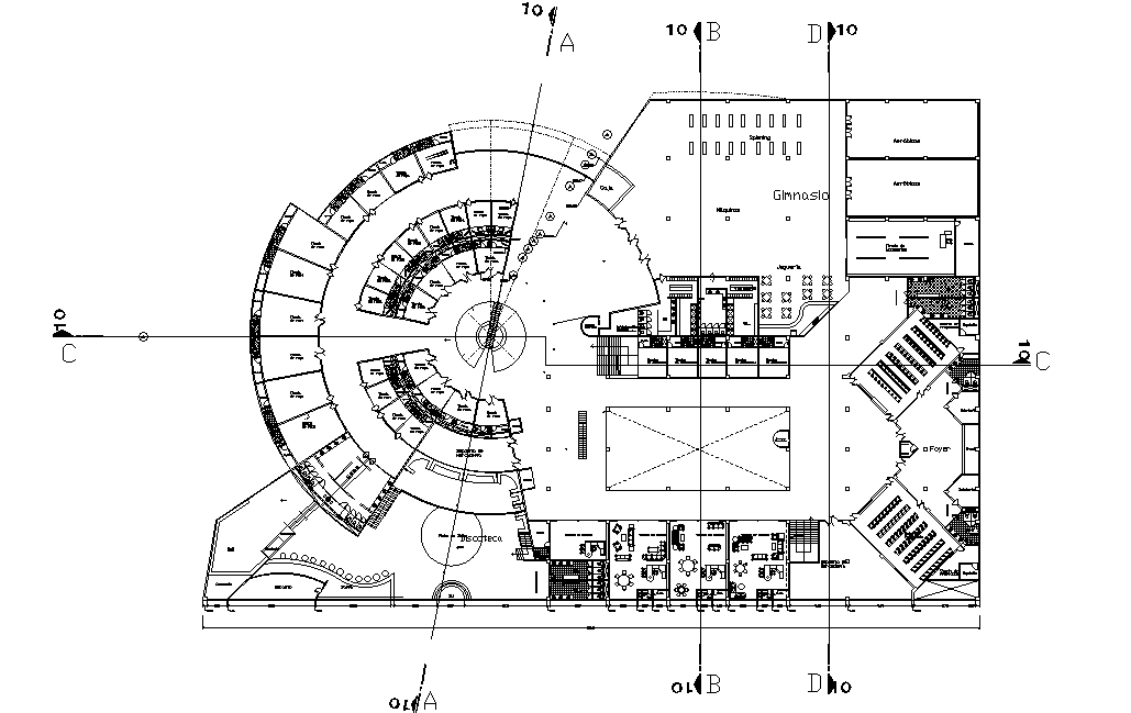 Shopping mall is given in this 2D Autocad DWG drawing file. Download the 2D Autocad drawing file.