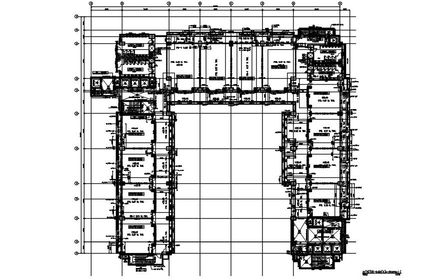Shopping Mall Section Floor Plan in AutoCAD DWG File