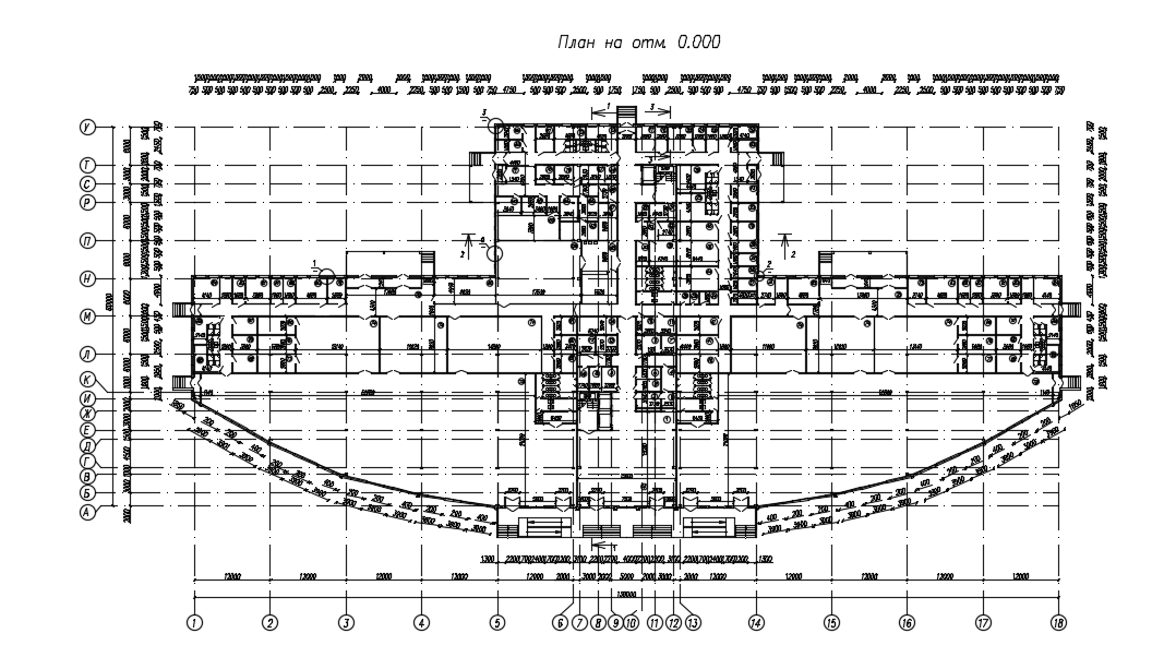 Shopping mall with hotel building detailed master floor plan is given. Download now.