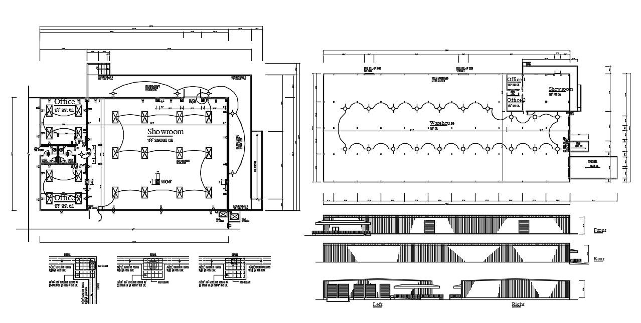 Show Room Plan project DWG File