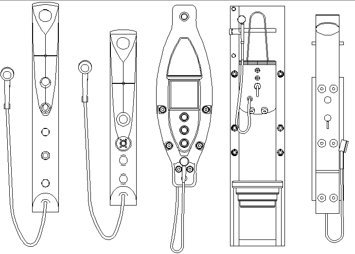 Shower panel detail dwg file