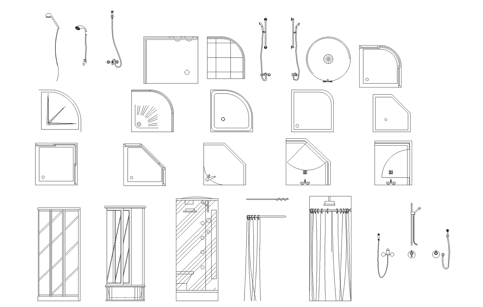 Shower CAD Block In DWG File