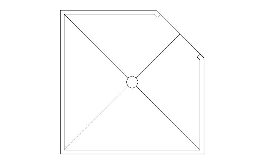 Shower area plan blocks in AutoCAD, dwg file.