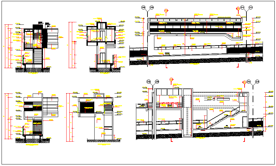 Showroom detail view dwg file