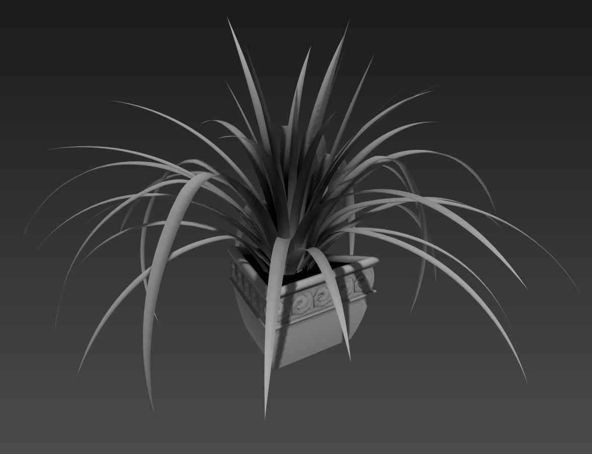 Shrub Plant Pot 3d Max File Free Download