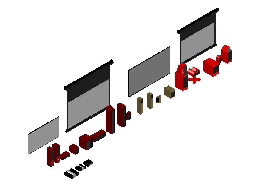 Shutter gate detail elevation 3d model autocad file