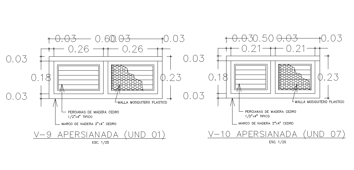Shuttered Ventilate Window Drawing Free Download DWG File