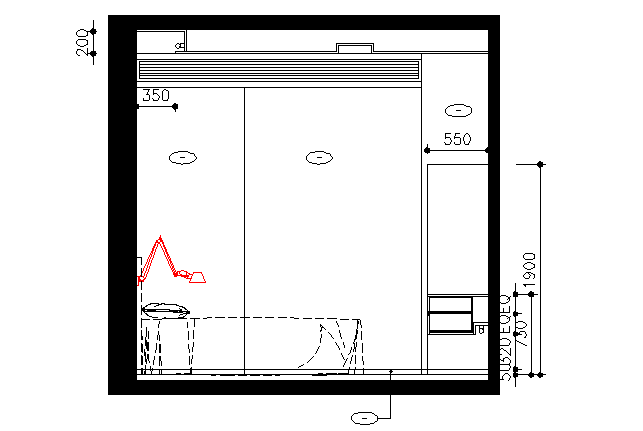 Side view furniture detail