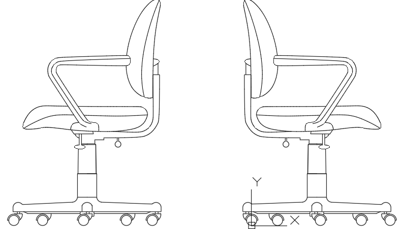 Recliner Chair Side View DWG File for CAD Interior Work