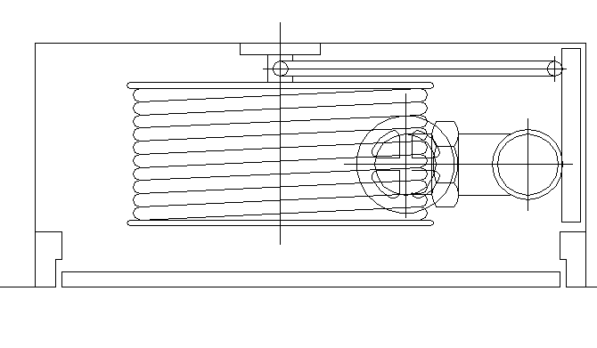 Side view of fire bottle cad design block dwg file