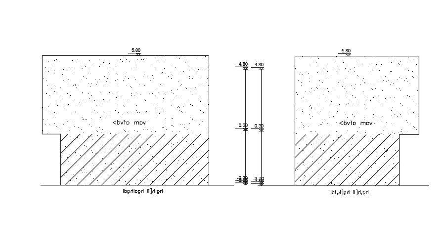 Side Elevations Of 12x13 meter House AutoCAD File