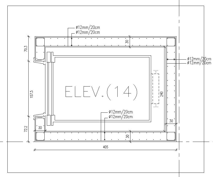Side by side elevation plan in AutoCAD, dwg file.