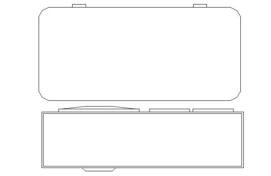Side Cabinet Plan CAD Block DWG for Furniture Design
