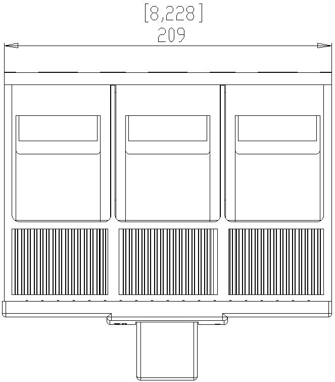 Side view of electric power station in AutoCAD 2D drawing, dwg file, CAD file