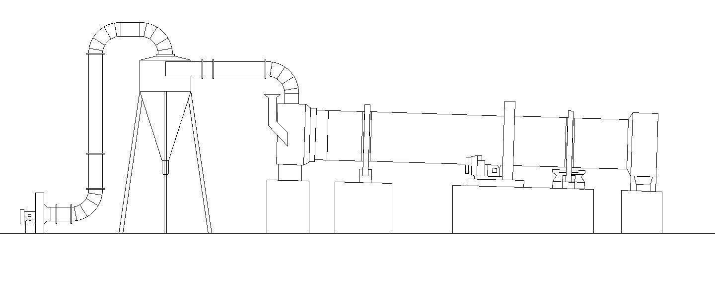 Side View of Incinerator in AutoCAD 2D CAD DWG Drawing File