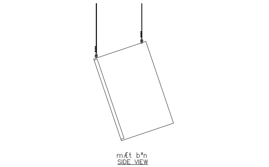 Side view of speaker in detail AutoCAD drawing, CAD file, dwg file