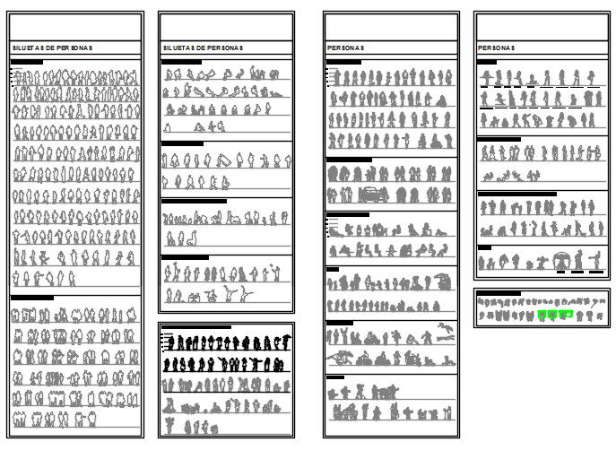Silhouette library in dwg file.