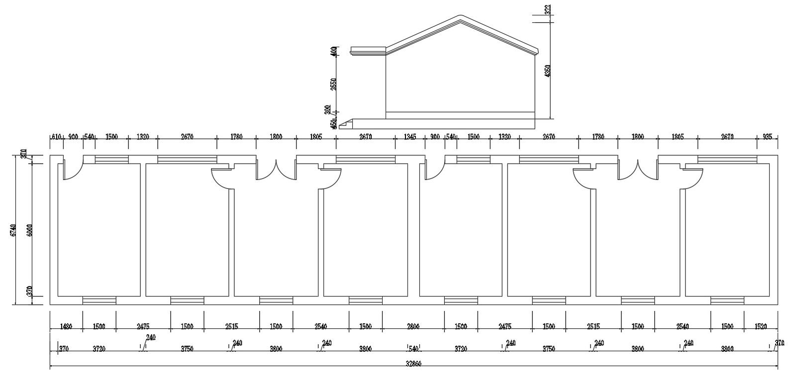 Simple Building Plan With Dimension AutoCAD File Free