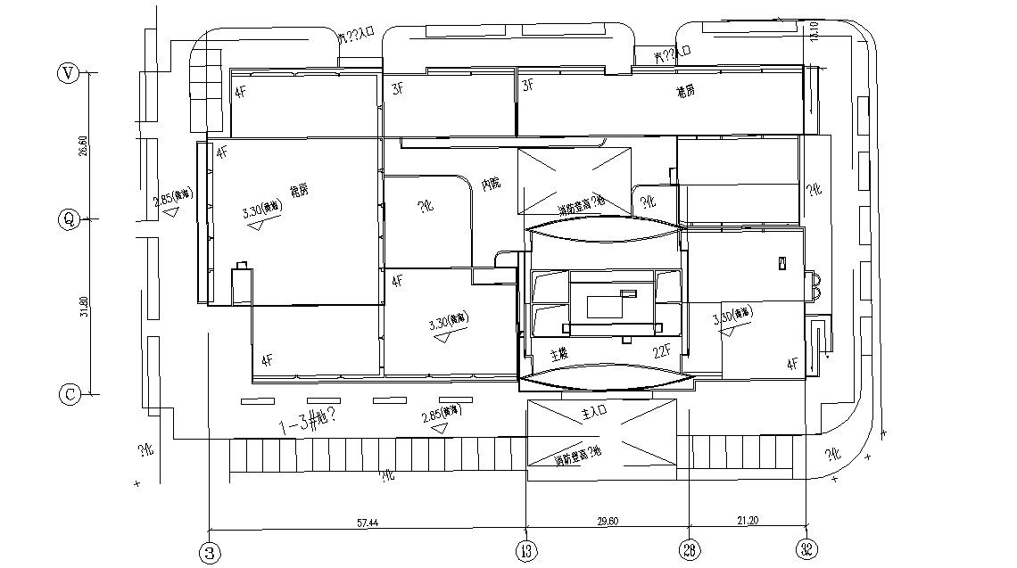 Simple Commercial Building Design AutoCAD File Free Download