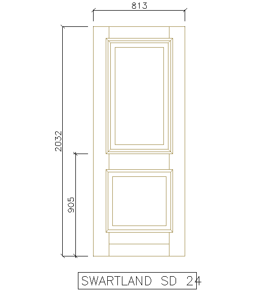 Simple Door Elevation block
