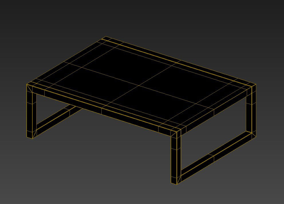 Simple Rectangle Center Table With Rendered In 3D MAX File Free Download