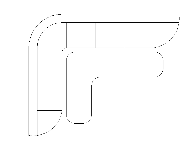 Simple Sofa Top view Design
