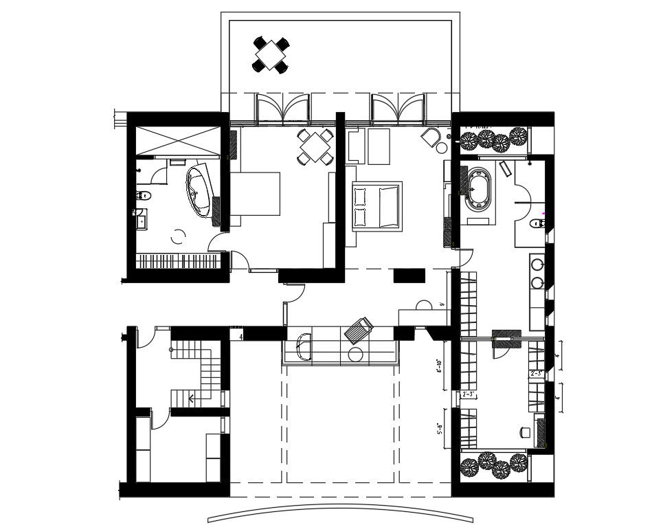Simple house lay-out