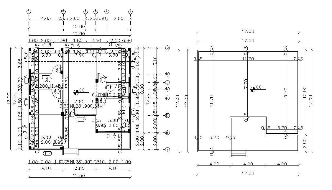 Simple House Plan With Terrace Floor Design DWG Drawing