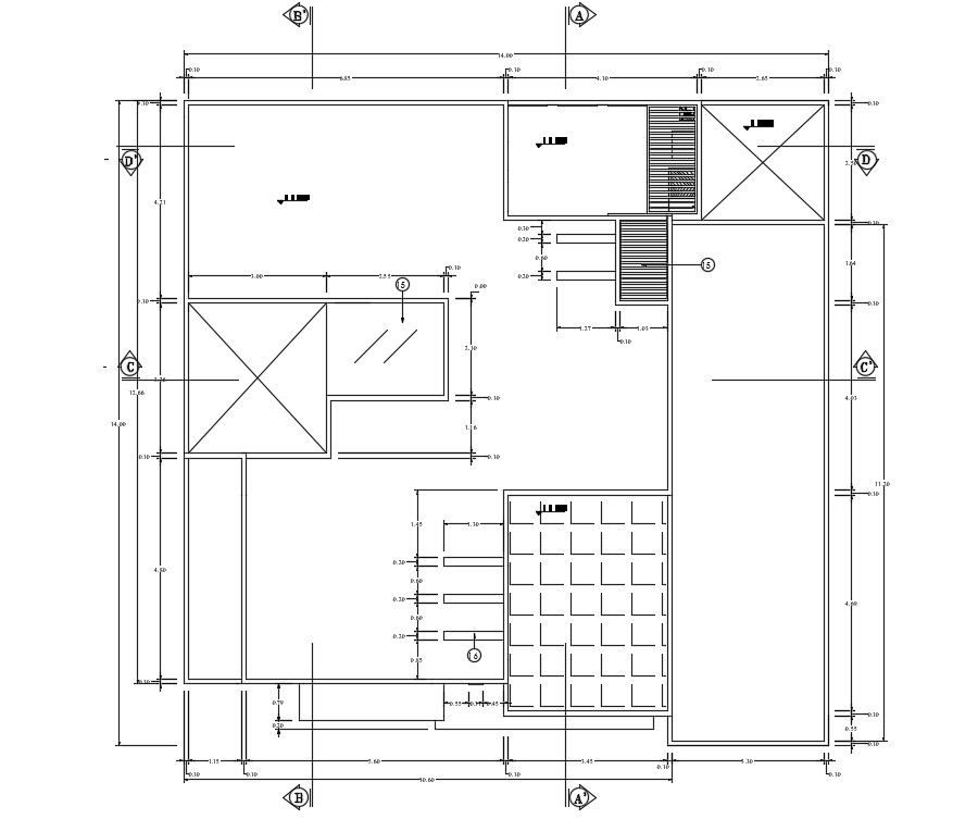 Simple House Roof Plan Download Free DWG File