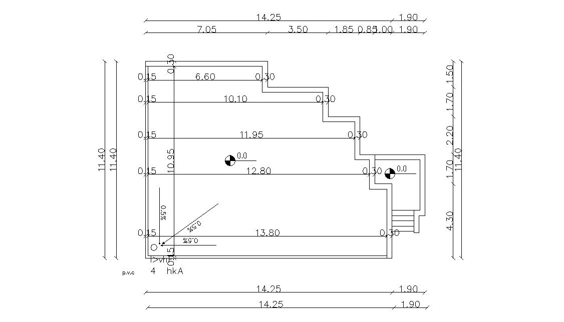 Simple Terrace Floor Plan Of House Design AutoCAD File