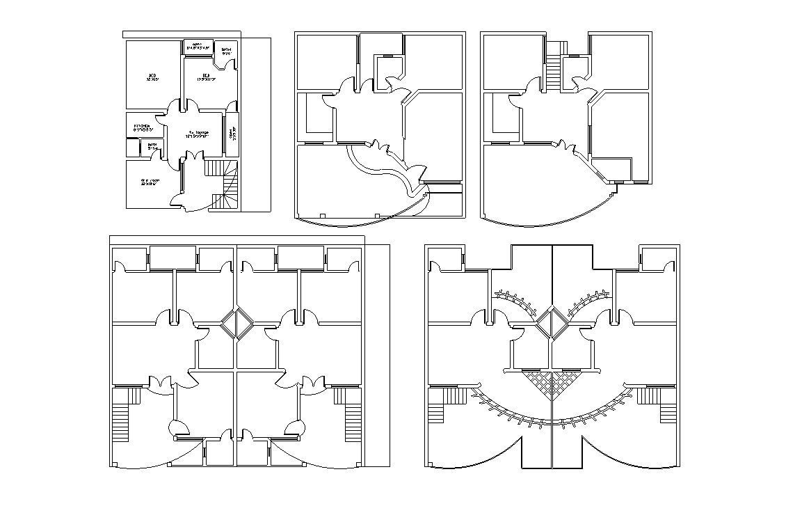 Single Attached Home CAD File